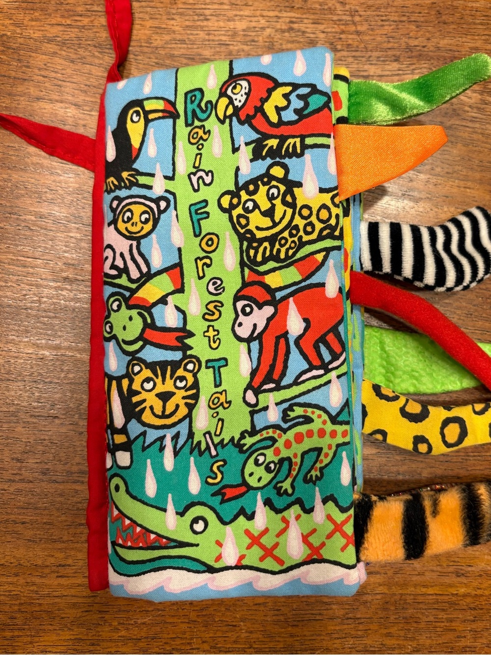 Jellycat Rain Forest Tails Soft Sensory Baby Toy